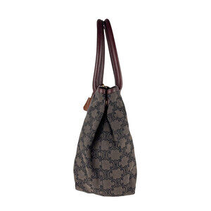 Celine shoulder brown leather bag canvas Macadam